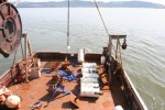 Heading for Sand Island with fully recoverable acoustic VR2 assemblies, 2010 - On board the Chasina