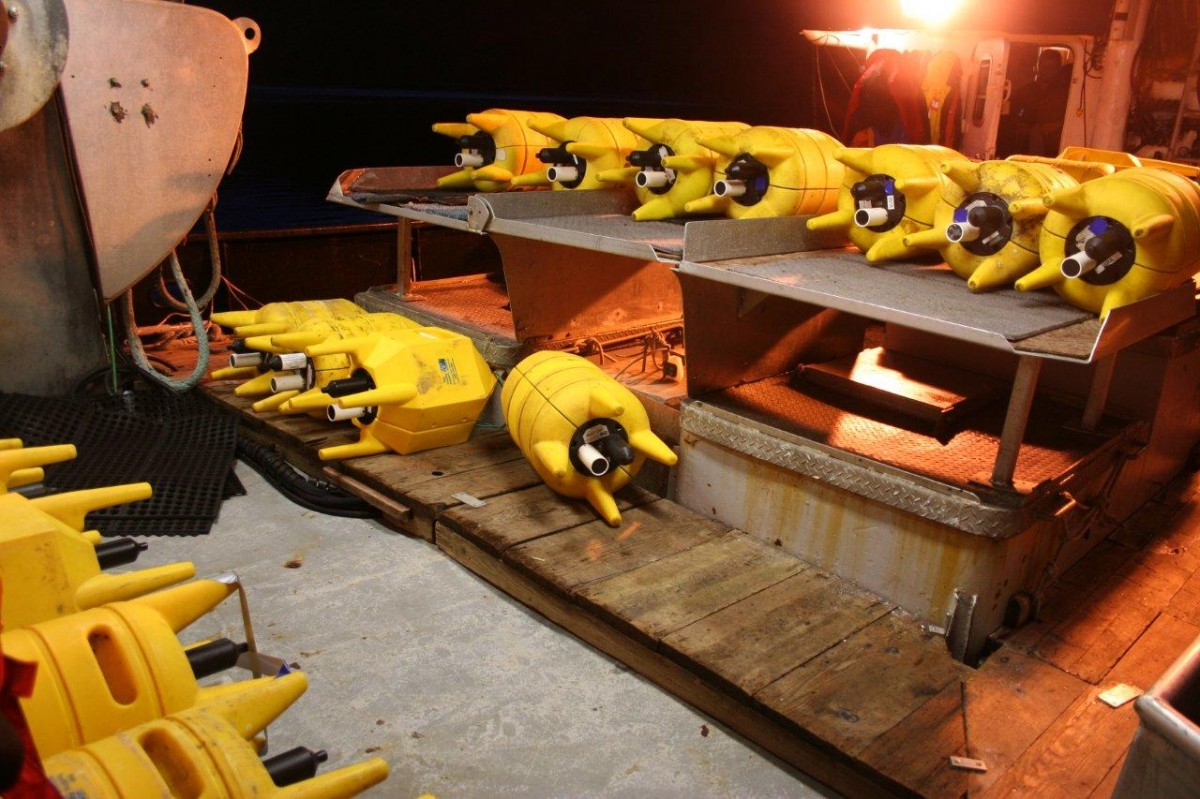 VEMCO Receivers ready to be secured – Northwest Vancouver Island, 2011